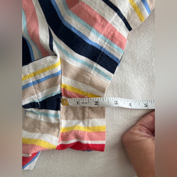 Forever 21 Women’s Striped Romper 2X Multicolor Rainbow Buttons Plus Size - Picture 11 of 12